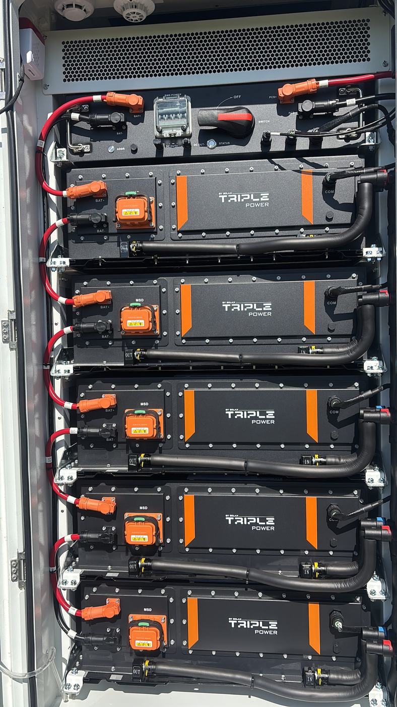 SolaX batterijsysteem op locatie bij een bedrijf