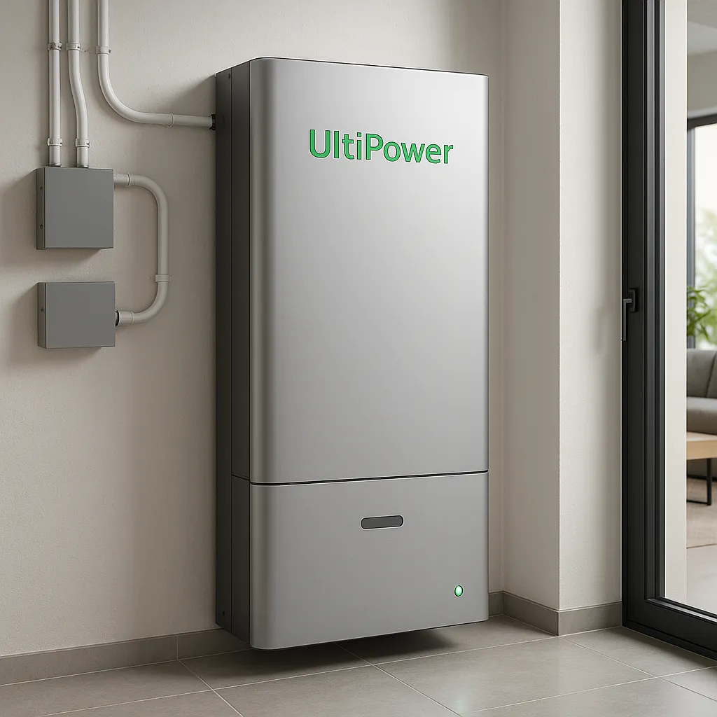 UltiPower thuisbatterij geïnstalleerd in technische ruimte