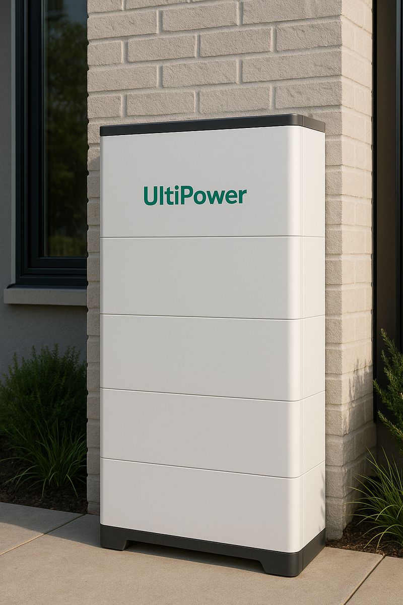 UltiPower batterij buiten bij bedrijfspand