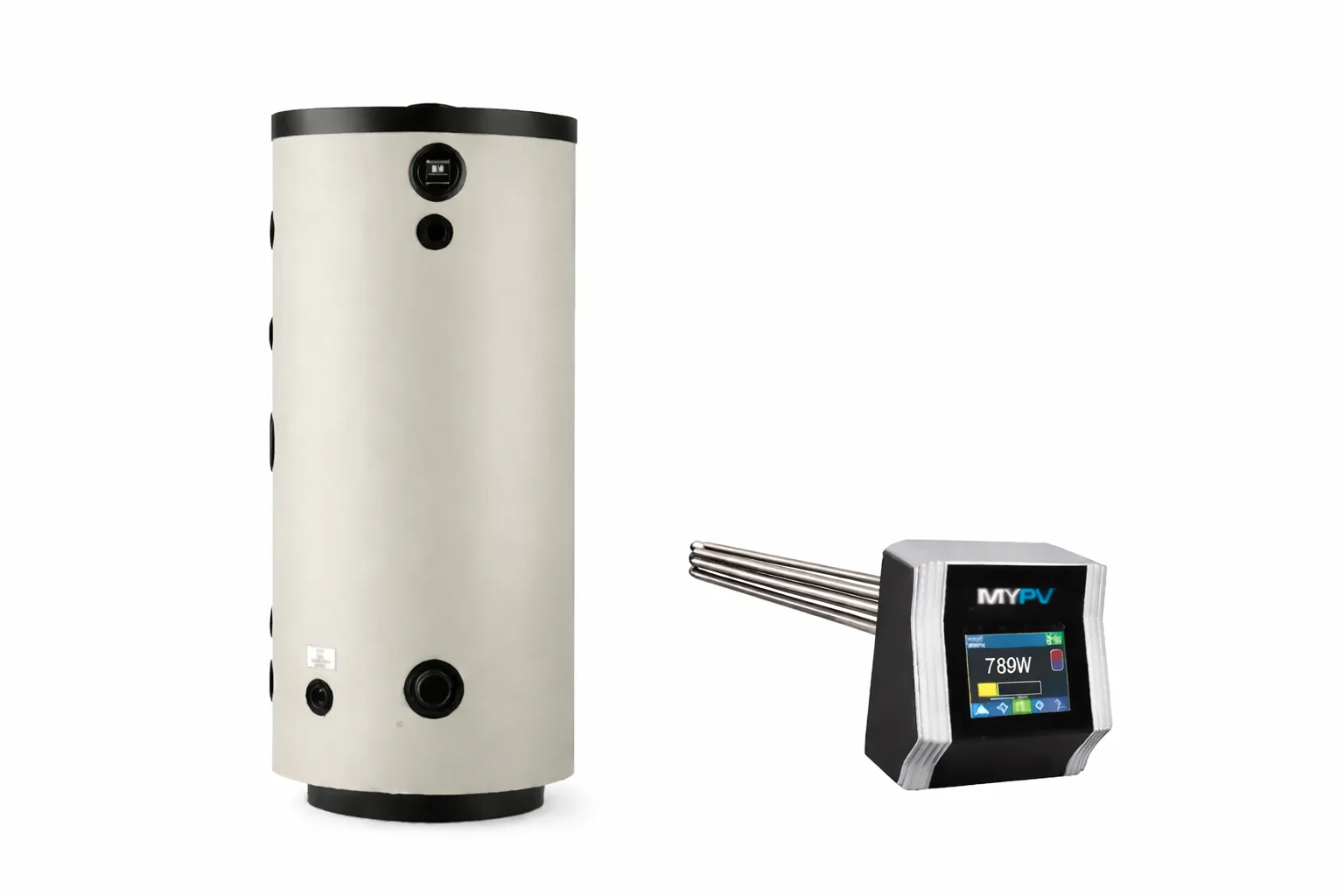 Boilervat met my-PV AC ELWA 2 verwarmingselement voor zonne-energie