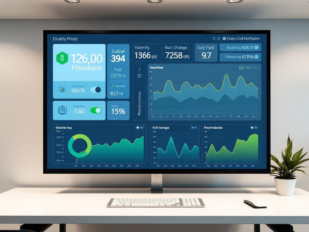 Eneris EMS dashboard met real-time energiedata