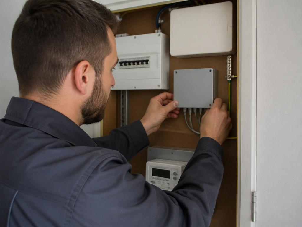 Installateur werkt aan SmartgridOne controller