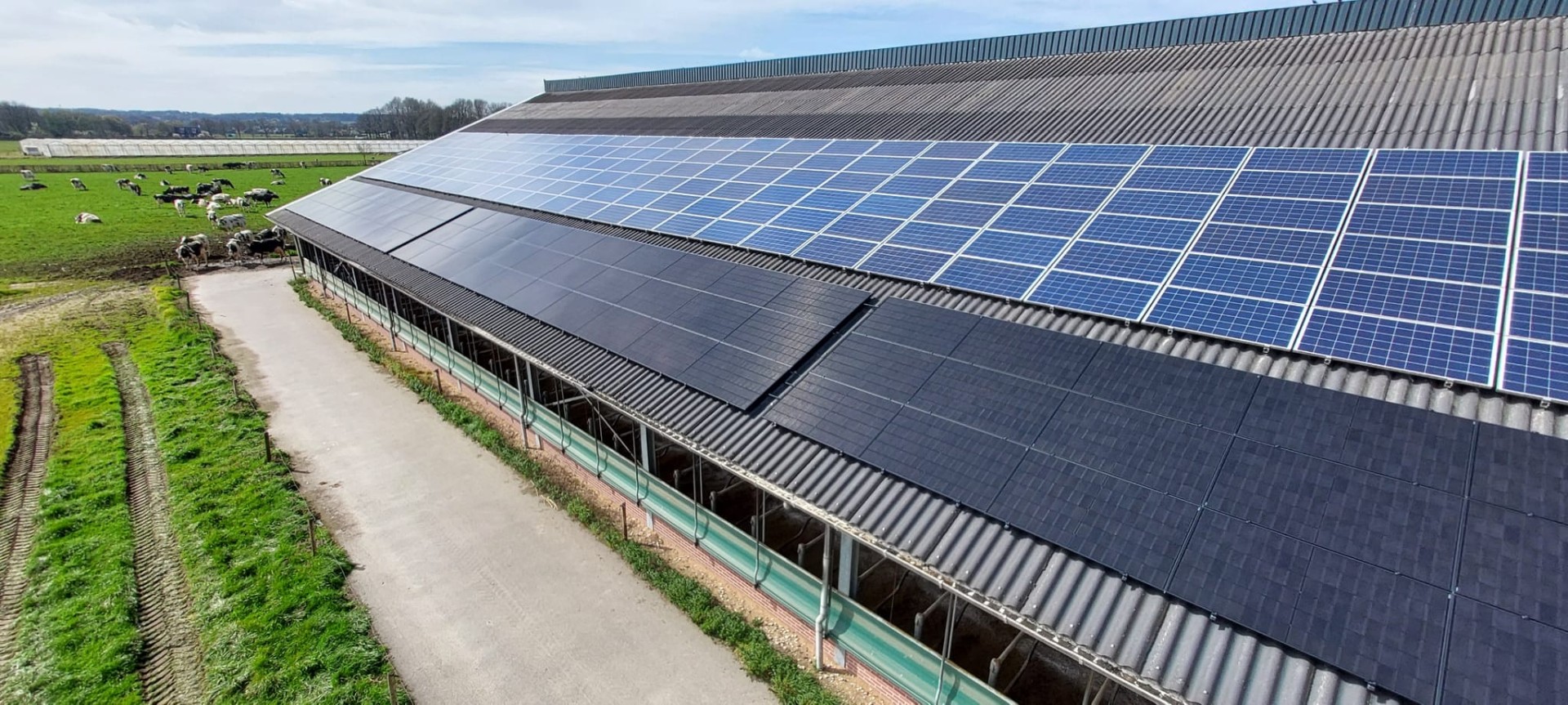 Agrarisch bedrijf met zonnepanelen