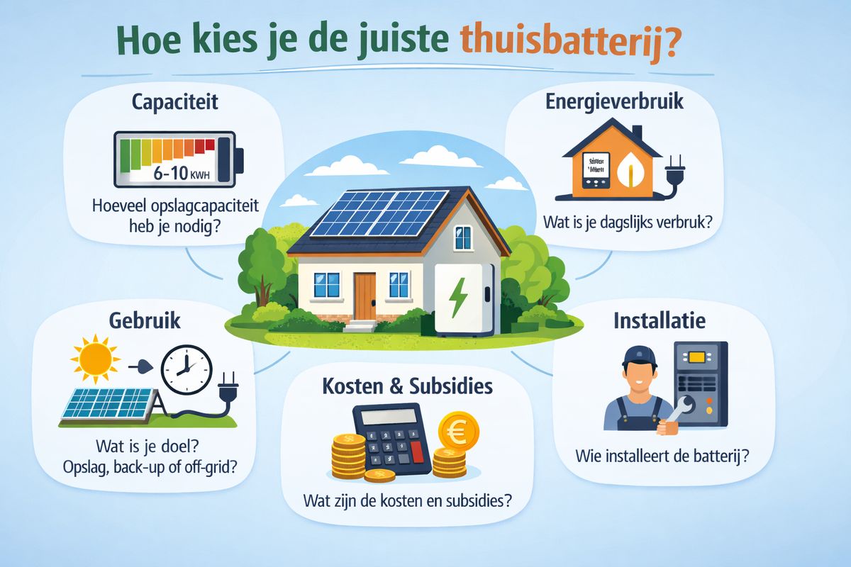 Hoe kies je de juiste thuisbatterij? Complete koopgids 2026